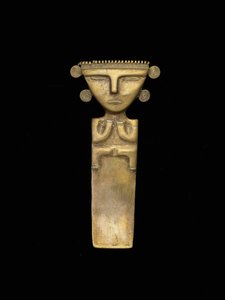 フィギュアペンダント、西暦200〜 1600年（ゴールド） 作： civilization Quimbaya