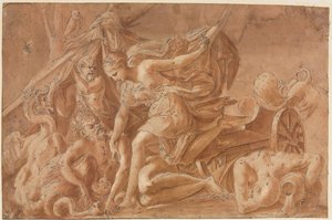 プリマティッチオのジュノ覚醒睡眠後のコピー 作： copy after Francesco Primaticcio