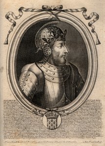 フランス王フィリップ4世（1268 - 1314）の肖像 - フィリップ4世（1268 - 1314）フランス王 - パリの「Les Augustes Representations de tous les Kings de France from Pharamond to LouisXIV」からのエングレーヴィング 作： de Larmessin