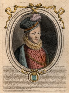 フランス王ルイ12世（1462-1515）の肖像 - フランス王ルイ12世（1462-1515）の肖像 - パリの「Les Augustes Representations de tous les Kings de France from Pharamond to LouisXIV」のエングレーヴィング。 作： de Larmessin