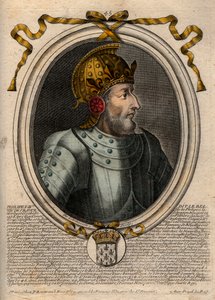 フランス王フィリップ4世（1268 - 1314）の肖像 - フィリップ4世（1268 - 1314）フランス王 - パリの「Les Augustes Representations de tous les Kings de France from Pharamond to LouisXIV」からのエングレーヴィング 作： de Larmessin