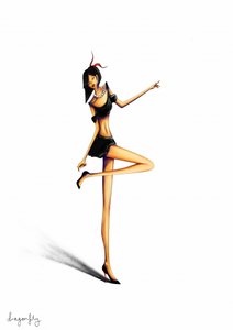優雅なファッションポーズ 作： 