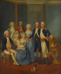 軍事家族の肖像、カリフォルニア州。 1789-90。 作： early 19th century painter.