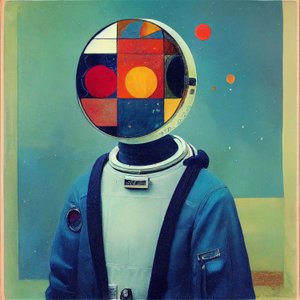 抽象画, ロシアの宇宙飛行士, 壁掛けアート｜キャンバスプリント