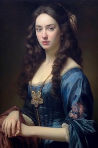 スーパーモデル18世紀の美しい女性の肖像画｜キャンバス・プリント・アート