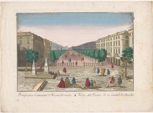 マルセイユの遊歩道の眺め Vista del paseo de la ciudad de Marsella (オブジェクトのタイトル)