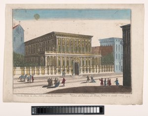 Gezicht op het Palazzo Doria-Tursi te Genua Strada Nuova にある Duca d