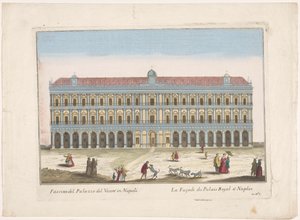 ナポリの王宮の眺め ナポリの Facciata del palazzo del vicere (オブジェクトのタイトル) 作： familie Remondini (attributed to)