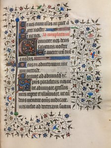Book of Hours (パリの使用): 装飾されたイニシャル 作： follower of Boucicaut Master