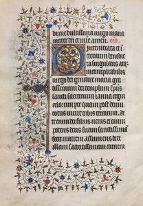 Book of Hours (パリの使用): 装飾されたイニシャル 作： follower of Boucicaut Master