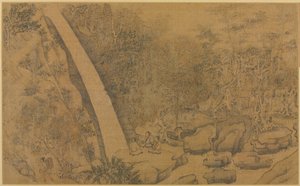 竜面（「眠れる龍」）山脈に住む 作： follower of Li Gonglin