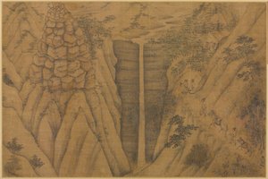 竜面（「眠れる龍」）山脈に住む 作： follower of Li Gonglin