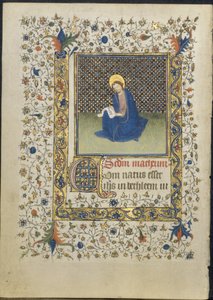 時間の書からの葉: 聖マタイ 作： follower of Limbourg Brothers