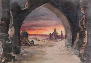 演劇ラプチャーグラスのステージデザイン、E。ゴスラフスキー作、1901年