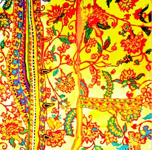 インド刺繍の男のシャツ、2015年（ミクストメディア） 作： リンダ・アーサー