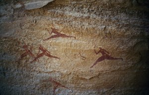 射手の走り、洞窟の絵、タッシリ・ンアジェ（ユネスコ世界遺産登録