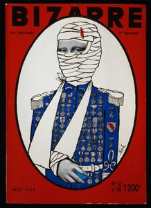 モナリザ、雑誌「ビザール」の特別号の表紙、パリ、チュイルリー図書館、1959年5月、フランス、20世紀