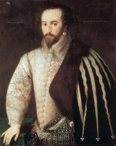ウォルター・ローリー卿（1554～1618年）の肖像。フェデリコ・ズッカーロ（またはズッカーリ）（1549年～1609年）の作品とされています。1588.ロンドン、ナショナル・ポートレート・ギャラリー 作： or Zuccaro Federico Zuccari