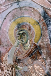マドンナ（ギリシャ、クレタ島、モーン、アギオス・ゲオルギオス教会のフレスコ画）（写真 作： Unbekannt Unbekannt