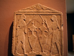 ギリシャ、スパルタのカストルとポリデウケスを描いたレリーフ、ギリシャ文明