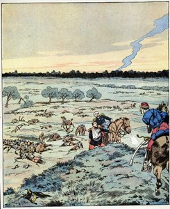 戦艦？もうありません！」。1870年の重任で知られるライショフェンの戦いで、援軍を要求する将校に対する将軍の返答。tのジョブ（ジャック・マリー・ガストン・オンフレー・アンド・ブレヴィル）（Jacques-Marie）（1858-1931）のイラスト。 作： pseudonym for Onfray de Breville Jacques Job