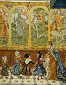 中世のフランスの歴史（中世）。慎重派と呼ばれたルイ11世（1423-1483）の時代にフランス王家に証明されたフランス地方の寓意図。ジャック・マリー・ガストン・オンフレー・ド・ブレヴィル（JOB）（1858-1931）による挿絵 作： pseudonym for Onfray de Breville Jacques Job