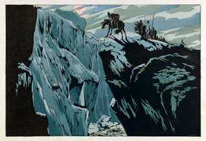 Jacques Marie Gaston Onfray de Breville dit JOB (1858 - 1931); "Les epees de France "の挿絵。778年のロンセヴォーのロランの死；Coll, Part. 作： pseudonym for Onfray de Breville Jacques Job