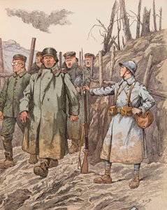 Jacques Marie Gaston Onfroy de Breville dit JOB (1858-1931) - Blueberry (第一次世界大戦中、ドイツ人捕虜を監督する若い新兵), Private Collection 作： pseudonym for Onfray de Breville Jacques Job