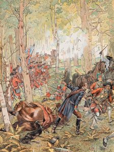 Jacques Marie Gaston Onfroy de Breville dit JOB (1858-1931) - ジョージ・ワシントン、7月9日のフランス軍とのモノンガヘラの戦いにて 作： pseudonym for Onfray de Breville Jacques Job