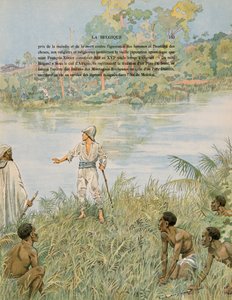 Jacques Marie Gaston Onfroy de Breville dit JOB (1858-1931) - ベルギーの歴史。Henri de Bruyne軍曹（1868-1892）とJoseph Lippens中尉（1892年没）が1889年にコンゴのLa Lomamiのほとりで撮影した写真、Private Collection 作： pseudonym for Onfray de Breville Jacques Job