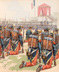 ジャック・マリー・ガストン・オンフロイ・ド・ブレヴィル（JOB）（1858-1931） - ナポレオン3世のシャロン収容所（ムルメロン収容所でもあった）で行われたミサ、個人蔵 作： pseudonym for Onfray de Breville Jacques Job