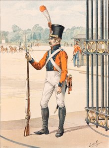 Jacques Marie Gaston Onfroy de Breville dit JOB (1858-1931) - フランス軍の常時着用していた衣装。Grenadier de France, Private Collection 作： pseudonym for Onfray de Breville Jacques Job