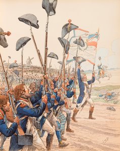 ジャック・マリー・ガストン・オンフロイ・ド・ブレヴィル（JOB）（1858-1931） - フランス革命戦争中の1792年ヴァルミーの戦い、個人蔵