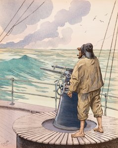 ジャック・マリー・ガストン・オンフロイ・ド・ブレヴィル（JOB）（1858-1931） - トロール船（捕鯨船員）、個人蔵 作： pseudonym for Onfray de Breville Jacques Job