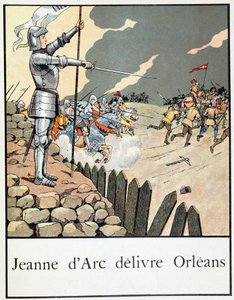 オルレアンを届けるジョアン・オブ・アーク - ジャック・バンヴィル著「フランス小史」（マネ編）より 作： pseudonym for Onfray de Breville Jacques Job