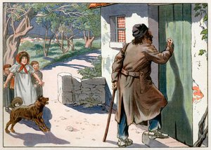 ヨアヒム・ムラット（1767-1815）は、1815年にナポリから逃亡した後、プロヴァンスを放浪した。ジャック・マリー・ガストン・オンフレー・ド・ブレヴィル・ディット・ジョブ（1858-1931）による版画 作： pseudonym for Onfray de Breville Jacques Job
