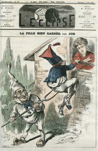 La fille bien gardee.7月7日発売のジョブズの「日食」の表紙 作： pseudonym for Onfray de Breville Jacques Job