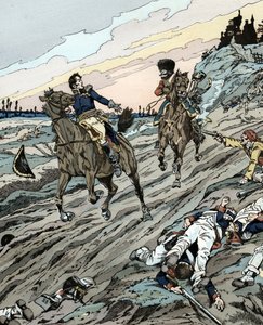 彼を殺そうとする敵に飲み物を与えるレオポルド・ユーゴー 作： pseudonym for Onfray de Breville Jacques Job