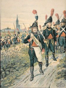 1793年のストラスブールのポントネール（彩色された彫刻版） 作： pseudonym for Onfray de Breville Jacques Job