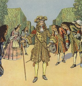 太陽王、フランスのルイ14世（カラーリトグラフ 作： pseudonym for Onfray de Breville Jacques Job