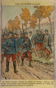 WW1：負傷者を称える（イラスト）