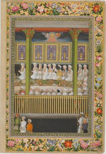 預言者の誕生日を祝う夜、サンクトペテルブルクのアルバムより、1635-1752年頃、不透明水彩・金、紙 作： son of Hoshang (attr.to) Bulaqi