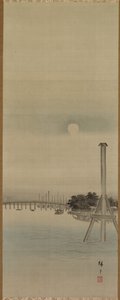 隅田川の夜景 作： studio of Utagawa Hiroshige