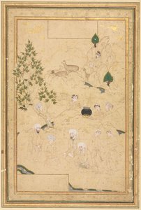 山でピクニック。 単一ページの図 作： style of Muhammadi