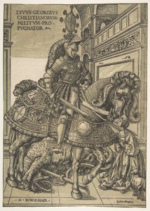 馬に乗った聖ジョージ、15081518。 作： the Elder Hans Burgkmair