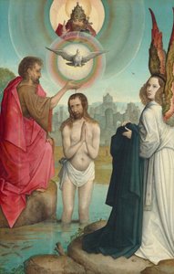 キリストの洗礼（15081519年頃）。 作： the Elder Juan de Flandes