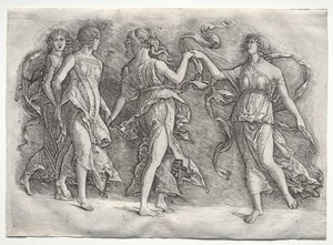 四人の踊るミューズ、c. 1497年。