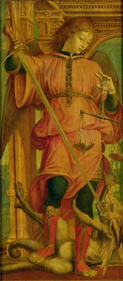 ニードゾ 聖ミカエル 大天使のスレイズ ドラゴン エンボス加工 壁掛け飾り板 12インチ ニードゾ 聖ミカエル 大天使のスレイズ ドラゴン エンボス加工 壁掛け