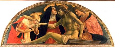 ピエタ《死んだキリスト》1491年頃（パネルにテンペラ） 作： Lorenzo da  Sanseverino