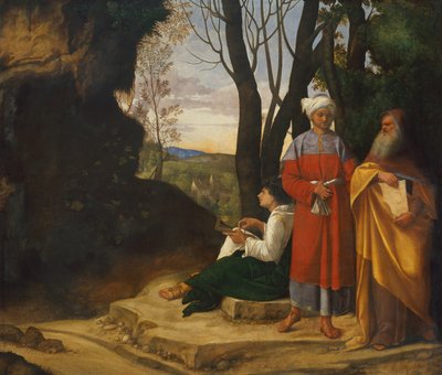 三人の哲学者（キャンバスに油彩） 作： Giorgione